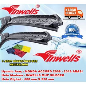 Inwells Honda Accord 2008-2016 Muz Silecek Takımı
