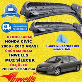 Inwells Honda Civic 2006-2012 Ön Muz Silecek Takımı