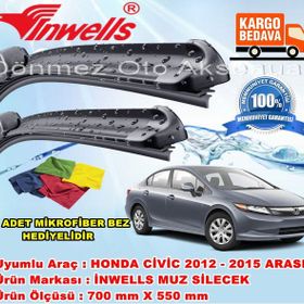 Inwells Honda Civic 2012-2015 Muz Silecek Takımı