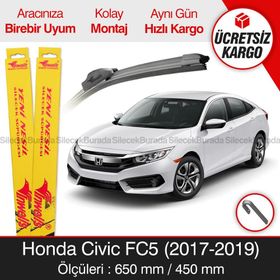 Inwells Honda Civic 2017-2019 FC5 Muz Silecek Takımı