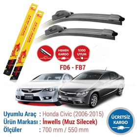 Inwells Honda Civic FD6-FB7 2006-2015 Muz Silecek Takımı