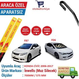 Inwells Honda Civic FD6-FB7 2006-2015 Muz Silecek Takımı
