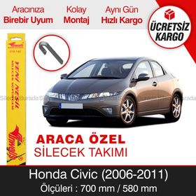 Inwells Honda Civic Hatchback 2006-2011 Muz Silecek Takımı