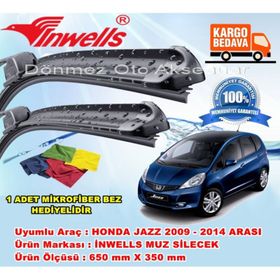 Inwells Honda Jazz 2009-2014 Muz Silecek Takımı
