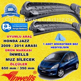 Inwells Honda Jazz 2009 2014 Ön Muz Silecek Takımı