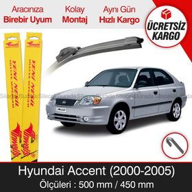 Inwells Hyundai Accent 2000-2005 Muz Silecek Takımı