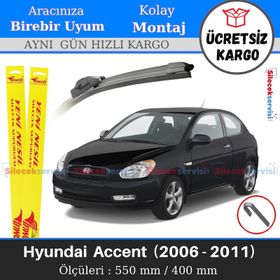 Inwells Hyundai Accent 2006-2011 Muz Silecek Takımı