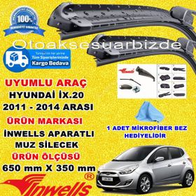 Inwells Hyundai İX20 2011-2014 Muz Silecek Takımı