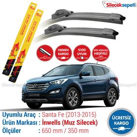Inwells Hyundai Santa Fe 2013-2015 Muz Silecek Takımı