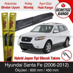 Inwells Hyundai Santa Fe Hybrid 2006-2012 Silecek Takımı