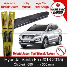 Inwells Hyundai Santa Fe Hybrid 2013-2015 Silecek Takımı