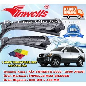 Inwells Kia Sorento 2002-2009 Muz Silecek Takımı