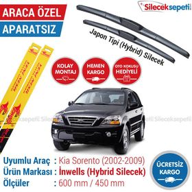 Inwells Kia Sorento Hybrid 2002-2009 Silecek Takımı