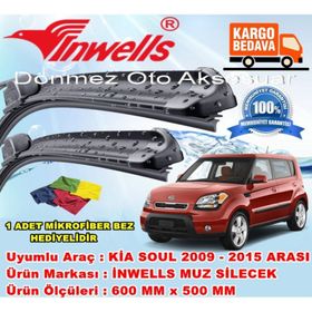 Inwells Kia Soul 2009-2015 Muz Silecek Takımı