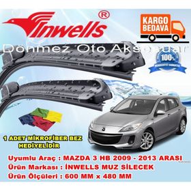 Inwells Mazda 3 HB 2009-2013 Ön Muz Silecek Takımı