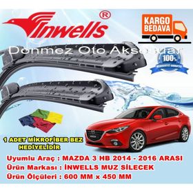 Inwells Mazda 3 HB 2014-2016 Muz Silecek Takımı