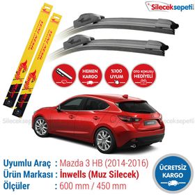 Inwells Mazda 3 HB 2014-2016 Muz Silecek Takımı