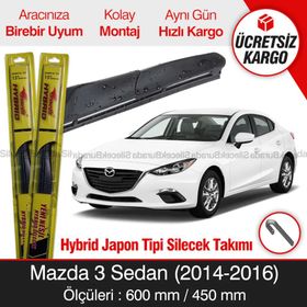 Inwells Mazda 3 Sedan Hybrid 2014-2016 Silecek Takımı