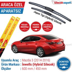 Inwells Mazda 3 Sedan Hybrid 2014-2016 Silecek Takımı