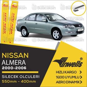 Inwells Nissan AlmEra 2000-2006 Muz Silecek Takımı