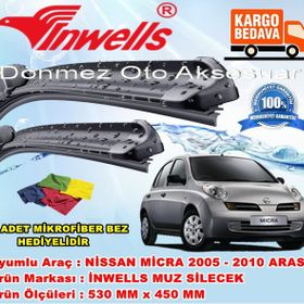 Inwells Nissan Micra 2005-2010 Ön Muz Silecek Takımı