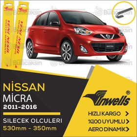 İnwells Nissan Micra 2011-2015 Arası Ön Silecek Takımı