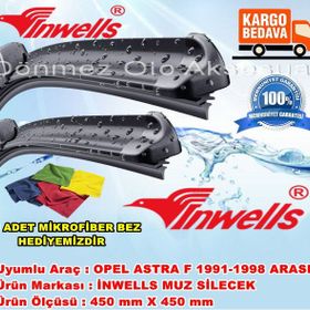 Inwells Opel Astra F 1991-1998 Muz Silecek Takımı