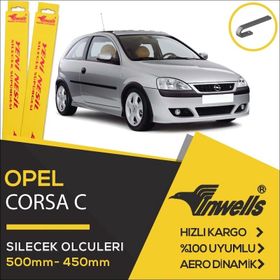 İnwells Opel Corsa C 2000-2006 Arası Ön Silecek Takımı