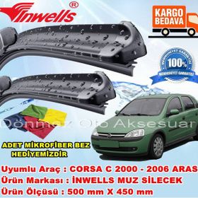 Inwells Opel Corsa C 2000-2006 Ön Silecek Takımı