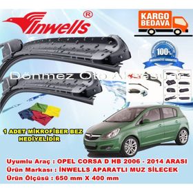 Inwells Opel Corsa D 2006-2014 Muz Silecek Takımı