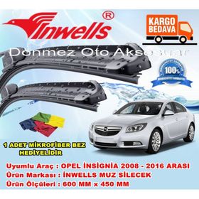 Inwells Opel Insignia 2008-2016 Muz Silecek Takımı