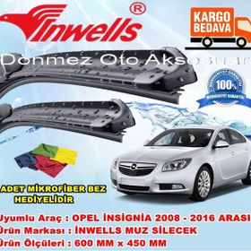 Inwells Opel Insignia 2008-2016 Muz Silecek Takımı