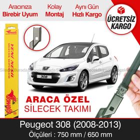 Inwells Peugeot 308 2008-2013 Muz Silecek Takımı