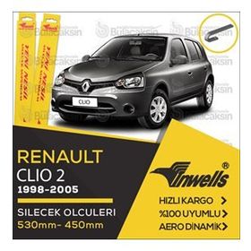 Inwells Renault Clio 2 1998-2005 Ön Silecek Takımı