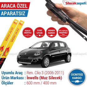 Inwells Renault Clio 3 2006-2011 Muz Silecek Takımı
