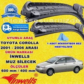 Inwells Toyota Corolla 2001-2006 Muz Silecek Takımı