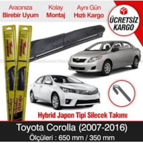 Inwells Toyota Corolla 2007-2012 Muz Silecek Takımı