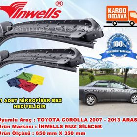 Inwells Toyota Corolla 2007-2013 Muz Silecek Takımı