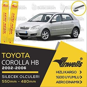 Inwells Toyota Corolla HB 2002-2006 Muz Silecek Takımı