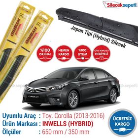 Inwells Toyota Corolla Hybrid 2013-2017 Silecek Takımı