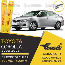 Inwells Toyota Corolla Sedan 2002-2006 Muz Silecek Takımı