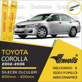 Inwells Toyota Corolla Sedan 2002-2006 Uyumlu Muz Silecek Takımı