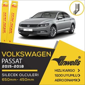 Inwells Volkswagen Passat 2015-2018 B8 Muz Silecek Takımı