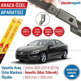 Inwells Volvo S60 2014-2016 Muz Silecek Takımı