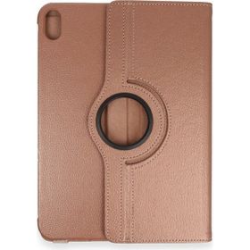 iPad 2022 10.9 10.Nesil 360 Deri - Rose Gold Tablet Kılıfı