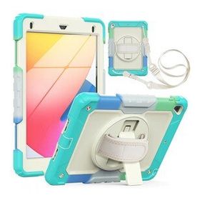iPad 5 Air 9.7 Tablet Rainbow Kapak Turkuaz Kılıf