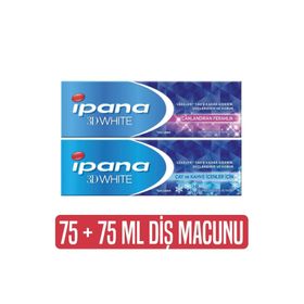 İpana 3D White 75 ml+75 ml 2'li Fırsat Paketi Çay Kahve ve Canlandıran Diş Macunu