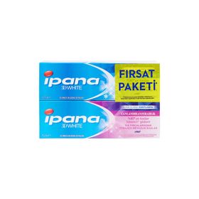 İpana 3D White 75 ml+75 ml 2'li Fırsat Paketi Çay Kahve ve Canlandıran Diş Macunu