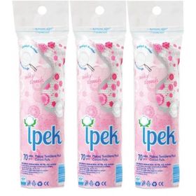 İpek 3x70 Adet Makyaj Temizleme Pedi