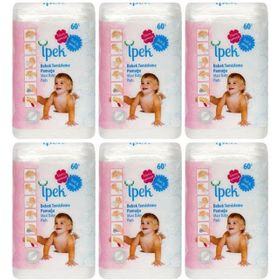 İpek 60'li 6 Paket Bebek Temizleme Pamuğu